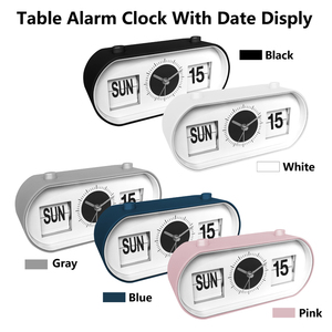 Chất Liệu ABS-Ngày <span class=keywords><strong>Retro</strong></span> Đồng Hồ Báo Thức Với Lịch - Product Image 4