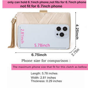 Bolso de Mano Elegante y Clásico para Eventos Nocturnos, Ligero y con Opción de Llevar al Hombro, Ideal para Fiestas y Bodas - Product Image 4