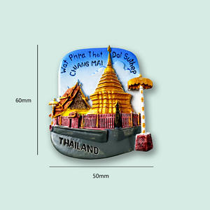 สติกเกอร์ติดตู้เย็นแบบคละชุดของที่ระลึกงานแฮนด์เมดสำหรับการท่องเที่ยวในเมืองแบบสามมิติความคิดสร้างสรรค์สูง - Product Image 3