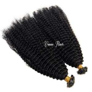 VMAE-Extensiones de cabello con punta rizada camboyana, color marrón oscuro #2, color chocolate, cabello humano con cutícula alineada, Remy <span class=keywords><strong>U</strong></span> I Flat K Tip - Product Image 5