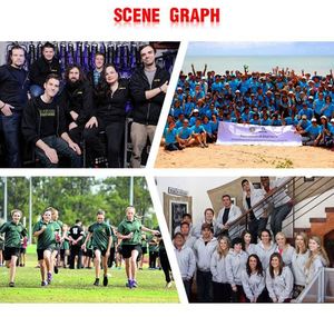 เสื้อยืดผู้ชายสีขาวเรียบ 180gsm ผ้าโพลีเอสเตอร์และคอตตอน พิมพ์ลายนูน 3 มิติ แบบกำหนดเอง คุณภาพสูง ขายส่งจำนวนมาก - Product Image 6