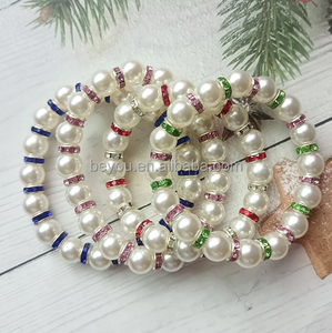 DIY College Female <strong>Sisters</strong> Enamel Metal Bead Elastic <strong>Bracelet</strong> - Product Image 1