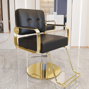 Silla de Barbería Moderna, Ajustable y Giratoria, de Metal, para Permanentes, Tintes y Peluquería - Product Image 1