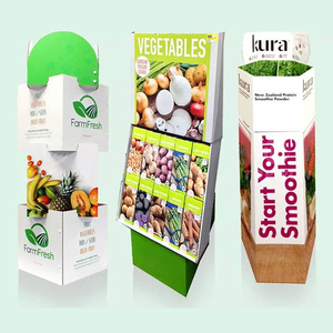 Étagères de présentation de fruits et légumes en carton ondulé pour supermarchés et magasins de détail - Product Image 1