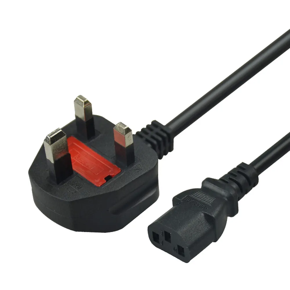 SIPU 5A England BSI Approval 3 Pin AC Power Cord BS1363 Standard Fused Electric Computer Cable Extension Wire UK 2 Pin Plug