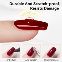 BORN PRETTY PRO 15ml Gel de Base Sans Remontage Anti-Décollement Soak Off, Vernis de Finition Haute Brillance, Vente Directe Usine, Couche de Base Longue Durée