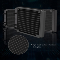 Refroidisseur AIO ARGB 1700 120mm en gros avec ventilateurs PWM silencieux et affichage de température en PVC pour Intel LGA1851/AMD AM5/Xeon 2011