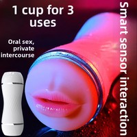 Masturbateur vibrant double canal Butterfly pour hommes, poupée réaliste moulée, jouet sexuel pour adultes