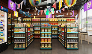 Étagère de réfrigérateur métallique personnalisée pour supermarché, présentoir de crème glacée pour magasin de proximité, étagère de congélateur multi-niveaux - Product Image 6