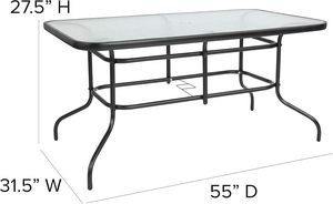 Tavolo da Pranzo Smontabile Impermeabile per Esterni, Patio, Giardino, <span class=keywords><strong>Ristorante</strong></span>, Bar - Product Image 2