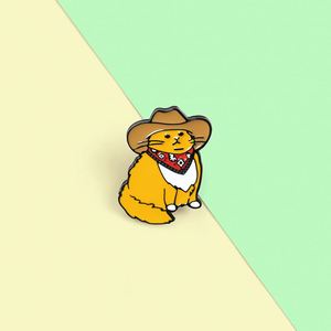 Pin de solapa de metal personalizado de esmalte duro con diseño de gato vaquero del Oeste, estilo lindo, en caja para creación de pines de solapa - Product Image 4