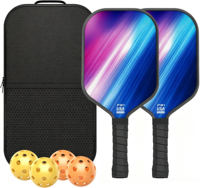 Ensemble de raquettes de pickleball en fibre de verre de haute qualité avec noyau en nid d'abeille pour enfants et adultes - Activités d'entraînement en club et divertissement