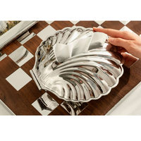 Distributeur de mouchoirs en acier inoxydable de style européen, luxe léger, en forme de coquille, pour salon et table basse