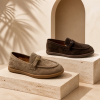 Mocassins à boucle à enfiler, coupe basse, antidérapants, confortables, de luxe, tendance, deux options de couleur pour un usage décontracté