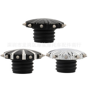 ฝาถังน้ำมันรถจักรยานยนต์ mochark ตะปู CNC ชุบสีดำและสีเงินสำหรับ Harley Davidson 883 XL1200 48 Dyna softtail modification - Product Image 2