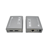 Xput 4K TCP IP HDMI KVM Extender sur câble CAT5e CAT6, prend en charge le clavier et la souris USB, télécommande IR bidirectionnelle, audio et vidéo sans perte