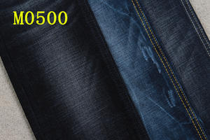 10,9 oz 58/59 "crosshatch slub tela de mezclilla elástica para jeans material de tela trasera azul sanforización - Product Image 4