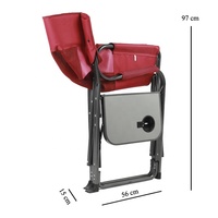 Chaise pliante en métal portable de style moderne avec support de tasse de table d'appoint pour la chasse en plein air, la pêche, le camping et l'école.