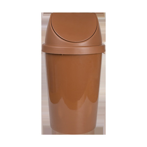 Mini Bote de Basura de Escritorio Estilo Japonés con Tapa Abatible, Cubo de Basura Cilíndrico de Plástico para Cocina y Hogar con Tapa Abatible - Product Image 1