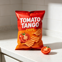 Op maat gemaakte rolfolie aardappelchips zakjes zakjes 250g 200g gedroogd fruit zakjes tarwebloem zakjes vochtbestendige hitte verzegelde zakjes snackzakjes