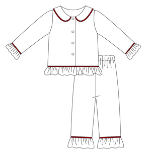 Pigiama personalizzato invernale natalizio in velluto di cotone per bambini - Product Image 6