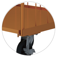 Usine OEM ODM chariot porte-rouleau de stockage conteneur de transport de rouleaux pliants en fil enduit de poudre chariot à cage