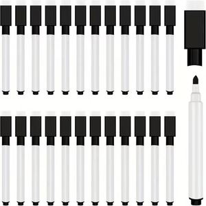 Black 10MM Dry <b>Erase</b> Markers with <b>Eraser</b> Whiteboard <b>Pens</b> and Stationery Accessories (Not Applicable Ink Filling) - Product Image 6
