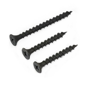 Hot Selling Black Phosphate Drywall <strong>Screws</strong> with Phillips Drive Coarse Thread Bugle Head Thinner Steel Shaft for Wood Furniture - Product Image 1