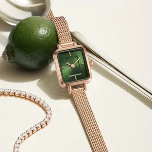 Montre élégante pour femmes, acier inoxydable, cadran carré classique, bracelet, mouvement Miyota, montre à quartz, personnalisez votre marque - Product Image 4