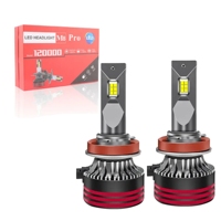 Kit de phares LED M8 Pro Series 9005 amélioré, 120W haute puissance, 12000LM super lumineux, boîtier en aluminium blanc avec style de faisceau H7