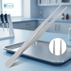 Pinzas Dentadas para Curativos Six Flowers OEM F5-054, Certificación CE, Instrumento Médico Clase II, Estándar de Seguridad ISO 2015 - Product Image 2