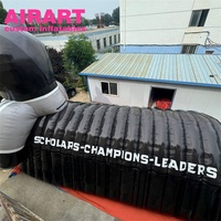 Tunnels gonflables guépard et tigre pour la décoration d'événements sportifs en extérieur