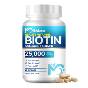 Suplemen Herbal Vegan <span class=keywords><strong>Biotin</strong></span> Capsules <span class=keywords><strong>5000</strong></span> <span class=keywords><strong>Mcg</strong></span> dengan kolagen, Keratin & biji Flaxseed minyak mendukung rambut kuku kulit kapsul <span class=keywords><strong>Biotin</strong></span> - Product Image 1