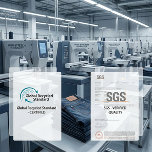 Vaqueros acampanados ajustados de cintura alta para <span class=keywords><strong>mujer</strong></span>, personalizados, de mezclilla de lyocell sostenible, con efecto moldeador y levantamiento de glúteos, para marca - Product Image 5