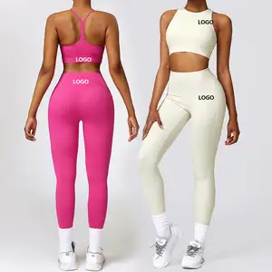 Hot Sales High Quality Sexy Sportswear Gym Fitness Comfortable Nylon Spandex Yoga Sets For Woman