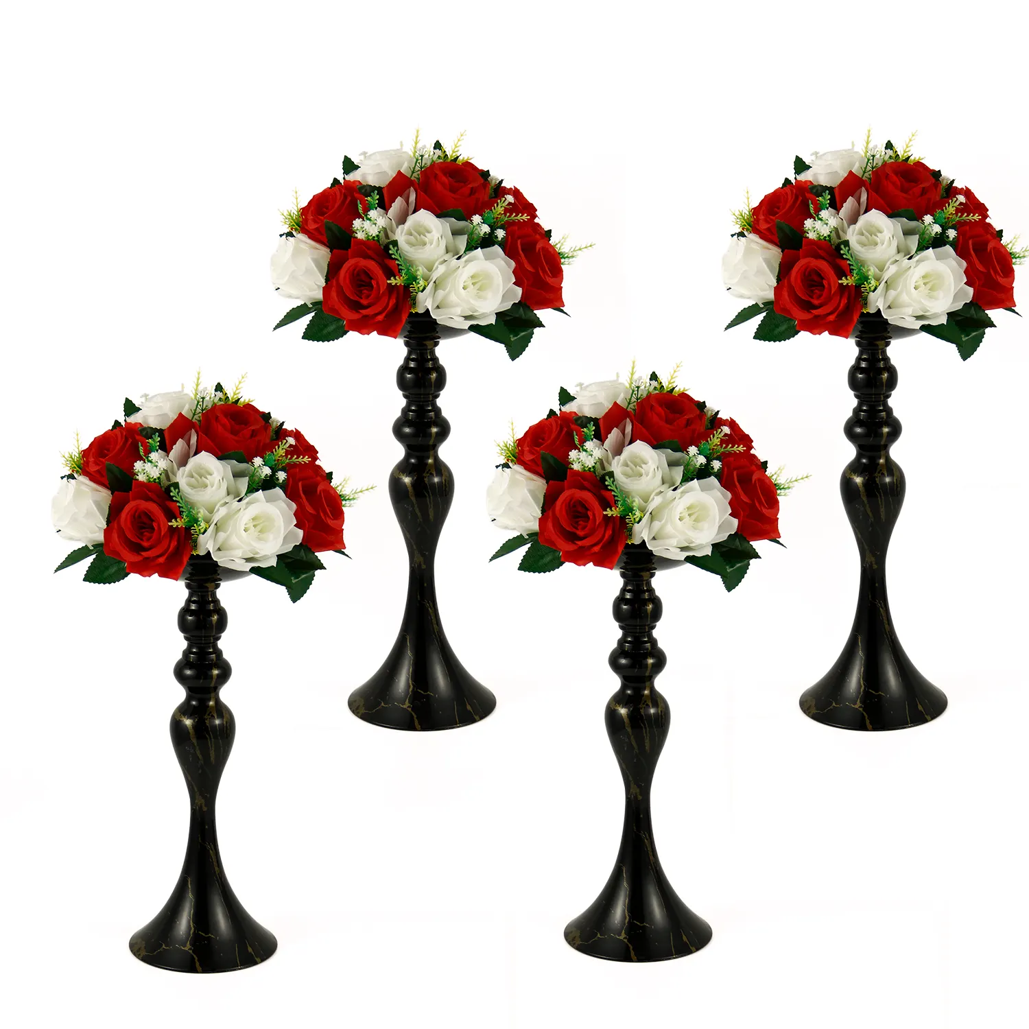Metal çiçek vazo standı düğün yol kurşun masa Centerpieces oturma odası ev dekorasyon resepsiyon mumluklar