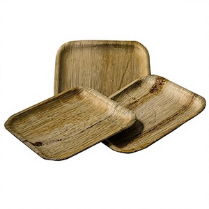 Platos Cuadrados de Hoja de Palma Areca de 7 Pulgadas, Vajilla Ecológica Biodegradable Premium para Eventos Modernos - Product Image 1
