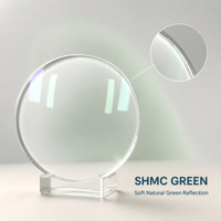 Lentilles de myopie en polycarbonate résistantes aux chocs 1.591, lentilles en polycarbonate avec revêtement vert SHMC pour lunettes de sécurité pour enfants, directement de l'usine