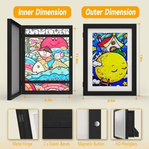 Kids Artwork <b>Frames</b> <b>A4</b> 8.3x11.8 Wood & PVC Eco-Friendly Classic Bracket Changeable Art Projects Storage <b>Frame</b> - Product Image 4