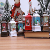 Lanterne musicale de Noël avec lumière de bougie électronique LED, cadeau de Noël souvenir, lampe décorative de bureau à domicile