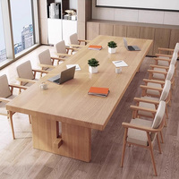 Meubles de bureau, bureau en bois, bureau de bureau moderne, table de réunion, table de conférence et ensemble de chaises, table de salle de conférence