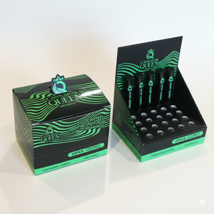 Caja de exhibición de sobremesa pequeña personalizada con impresión, paquete de 25 ranuras, soporte <span class=keywords><strong>para</strong></span> tubos de papel pre-enrollados, caja de exhibición <span class=keywords><strong>para</strong></span> tienda de vapeo - Product Image 1
