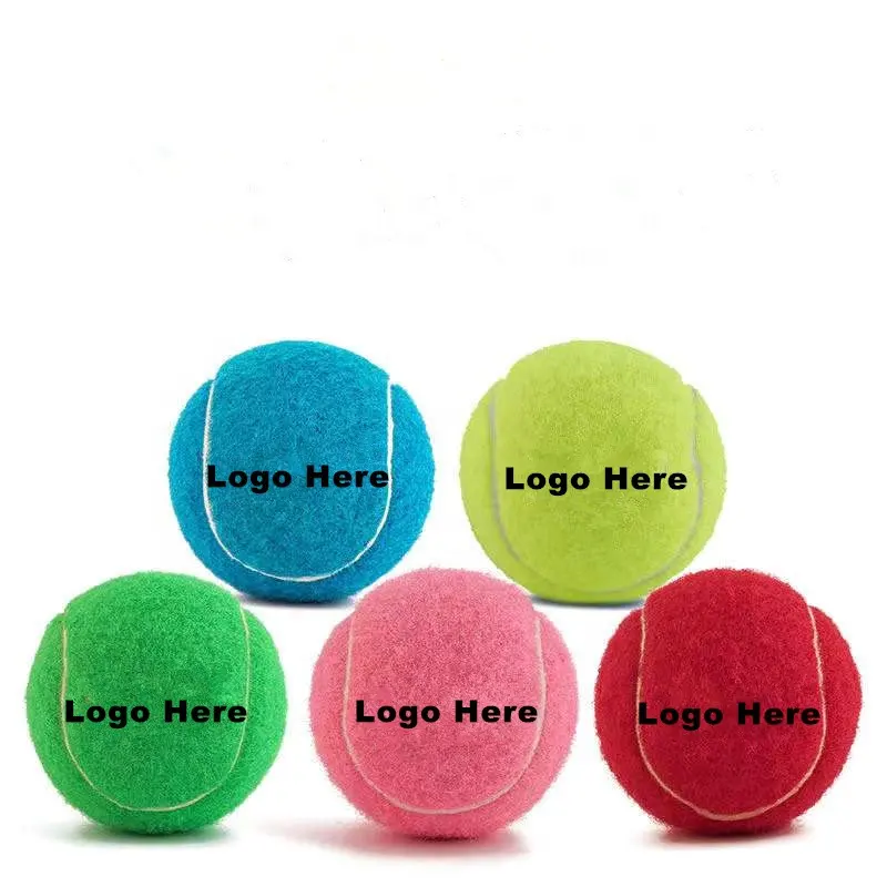 Fabrik preis Kunden spezifische Farbe Gummi Hund interaktive Kau spielzeug Haustier Tennisball für das Training Logo Hunde ball