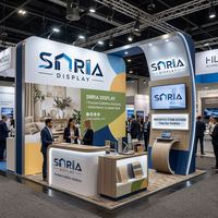 Stand d'exposition pop-up 10x10 avec toile tendue pour salons professionnels et foires commerciales