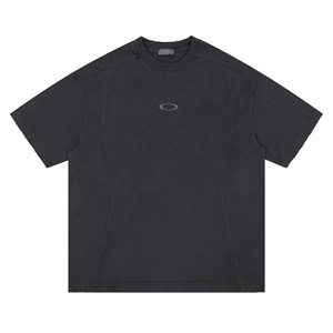 OEM 100% Cotton 275G Men's Wholesale Oversized <strong>T</strong> <strong>Shirt</strong> Unisex Streetwear Hip Hop Acid Wash Graphic Vintage Blank <strong>T</strong> <strong>Shirt</strong> Solid - Product Image 4