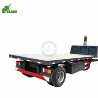 Remorque à barre extensible à plat de 30 tonnes, conteneur à 2 essieux, plate-forme plate, prix complet de la remorque