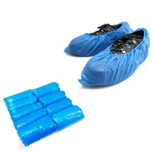 Amazon Hot Sales Disposable Dust proof Shoes Cover One Time Use Thickened PE Over Shoes Popular Unisex Single Use