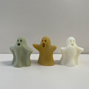 Moule à bougie en silicone DIY en forme de fantôme pour Halloween – Outil amusant pour gâteaux parfumés pour fête de la Toussaint - Product Image 4
