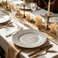 Assiettes de présentation rondes en PP de style américain, durables et pigmentées, avec motifs personnalisés pour mariages, fêtes et vaisselle de dîner – Vente en gros 2026