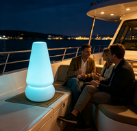 Lampe de sol LED d'extérieur rechargeable, étanche IP65, à intensité variable, avec télécommande, lumière d'ambiance, décoration pour Noël, Halloween, patio, piscine